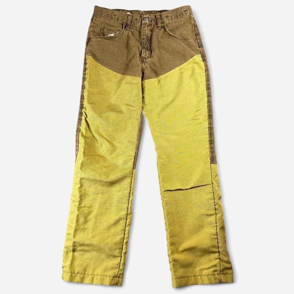 Vintage Wrangler Pro Gear Brown Canvas Brush Guard Pants 30x30 Hunting Outdoors